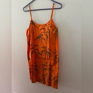 Vintage Sig Zane Orange and Brown koa print Dress